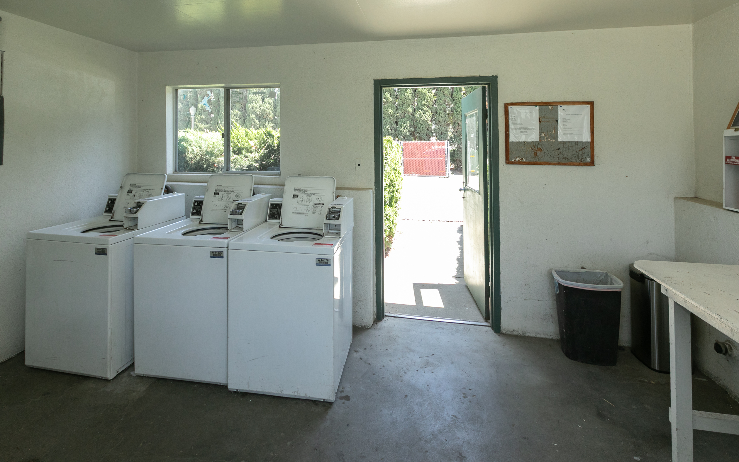 On-site laundry facility at Mountain View Mobile Home Park